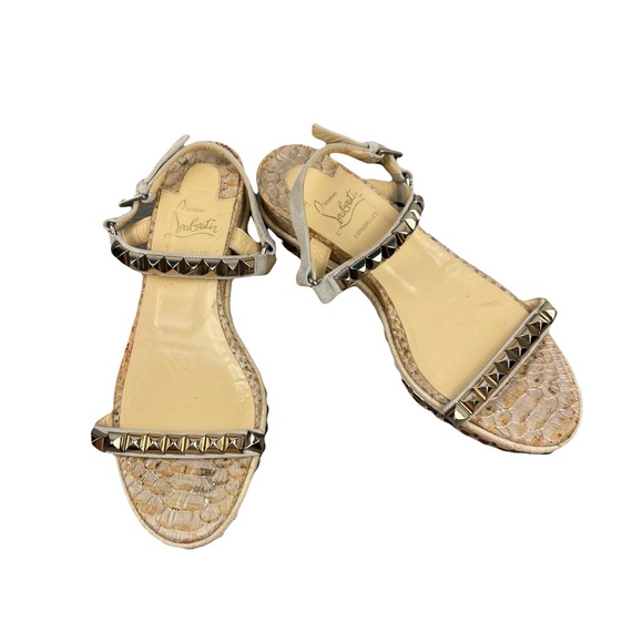 Christian Louboutin Shoes - Christian Louboutin Women's Espadrille Sandals 40IT Beige/Cream